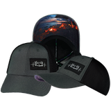 Camping - 6 Panel - Shallow Fit - Slate Gray / Black  - Soft Trucker Mesh (Unisex)