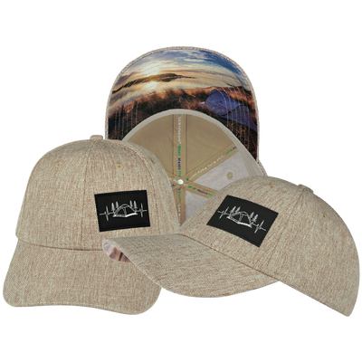 Camping - 6 Panel - Shallow Fit - Tan Hemp - Fabric Back (Unisex)