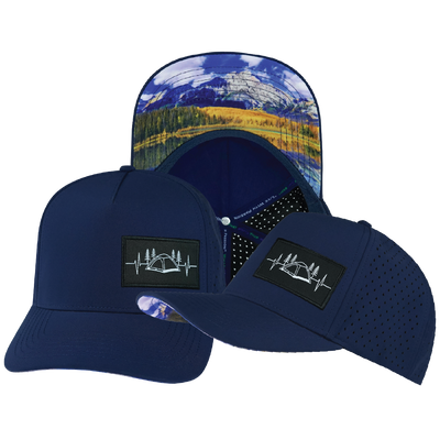 Camping - 5 Panel - Structured - Royal Blue - Laser Mesh (Unisex)