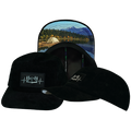 Camping - 5 Panel - Unstructured - Corduroy - Black  - Full Fabric (Unisex)