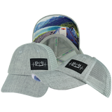 Camping - 6 Panel - Shallow Fit - Unstructured - Heather Gray / Gray  - Soft Trucker Mesh (Unisex)