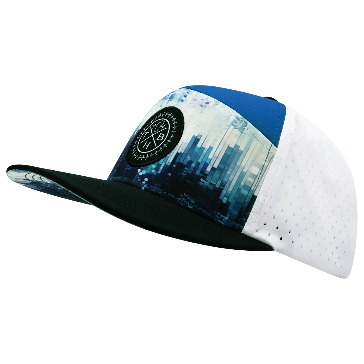 **YOUTH** THB  - 7 Panel - City Drip - Black / Blue / White - Laser Mesh (Unisex)