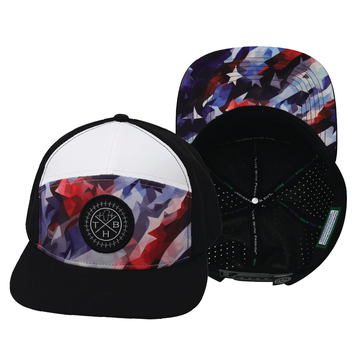 THB - 7 Panel - Geo Flag - Black / White (Unisex)