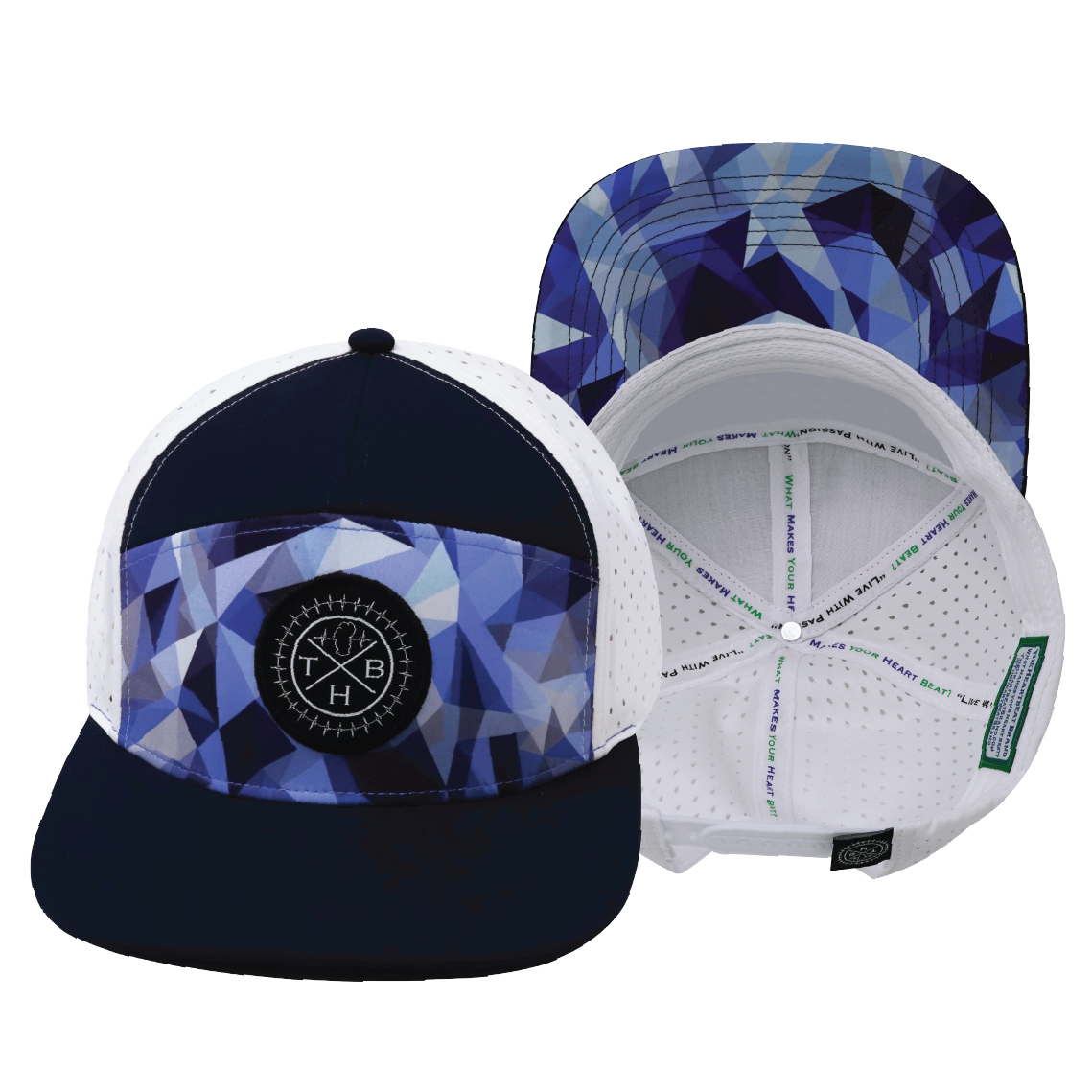 **YOUTH** THB  - 7 Panel - Geo Blue - Navy / White (Unisex)