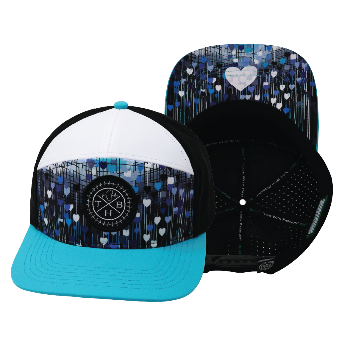 THB - 7 Panel - Love Rising - Neon Green Blue / White / Black (Unisex)