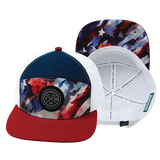 THB - 7 Panel - Geo Flag - Dark Red / Navy / White (Unisex)