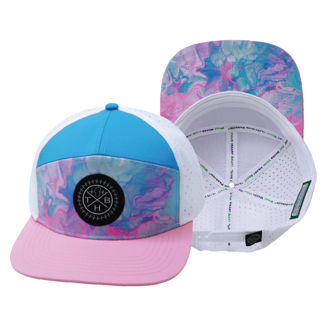 THB - 7 Panel - Cotton Candy - Pink / Neon Blue / White (Unisex)