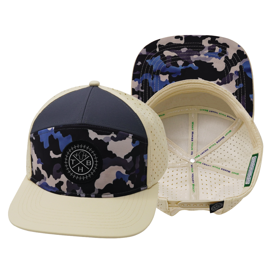 THB - 7 Panel - Dusk Camo - Cream / Charcoal (Unisex)