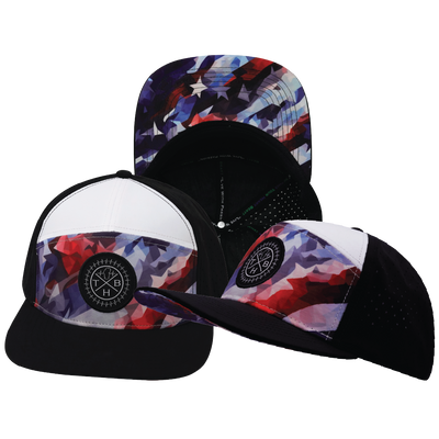 THB - 7 Panel - Geo Flag - Black / White - Laser Mesh (Unisex)