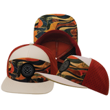 **YOUTH** THB  - 7 Panel - Rustic River - Cream / Red Rock - Laser Mesh (Unisex)