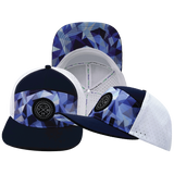 **YOUTH** THB  - 7 Panel - Geo Blue - Navy / White - Laser Mesh (Unisex)