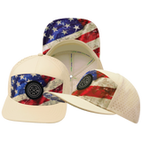 **YOUTH** THB  - 7 Panel - Rugged Flag - Cream - Laser Mesh (Unisex)