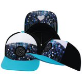 THB - 7 Panel - Love Rising - Neon Green Blue / White / Black - Laser Mesh (Unisex)