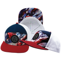 **YOUTH** THB  - 7 Panel - Geo Flag - Dark Red / Navy / White - Laser Mesh (Unisex)