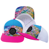 THB - 7 Panel - Candy Land - Neon Pink / Neon Blue / White - Laser Mesh (Unisex)