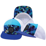**YOUTH** THB  - 7 Panel - Starry Bright - Blue / Neon Green Blue / White - Laser Mesh (Unisex)