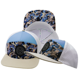 THB - 7 Panel - Sky Camo - Cream / Baby Blue / White - Laser Mesh (Unisex)