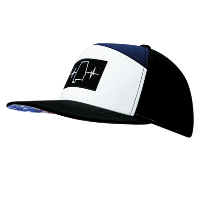 Alabama - 7 Panel - Black / White / Navy - Laser Mesh (Unisex)
