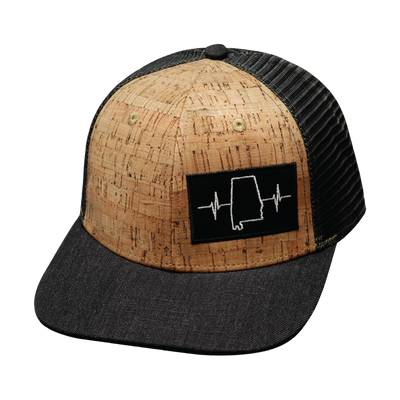Alabama - 6 Panel - Cork - Charcoal - Trucker Mesh (Unisex)