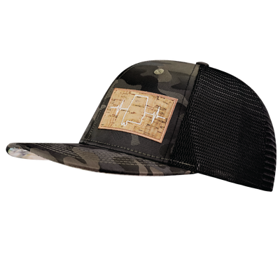 Alabama - 6 Panel - Tan Camo / Black - Trucker Mesh (Unisex)