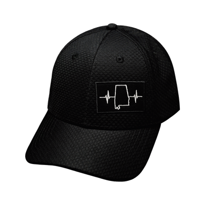 Alabama - 6 Panel -  AirMesh - Athletic Fit - Black - Fabric Back (Unisex)