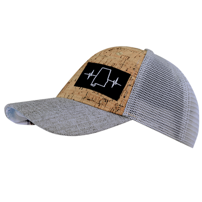 Alabama - 6 Panel - Shallow Fit - Cork - Heather Gray / Gray - Trucker Mesh (Unisex)
