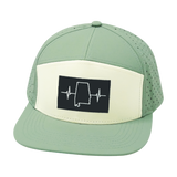 Alabama - 7 Panel - Sage / Cream - Laser Mesh (Unisex)