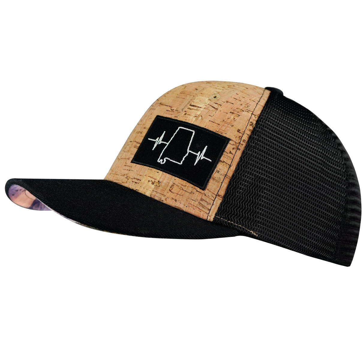 Alabama - 6 Panel - Cork - Black - Trucker Mesh (Unisex)