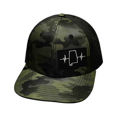 Alabama - 6 Panel - Green Camo / Black - Laser Mesh (Unisex)