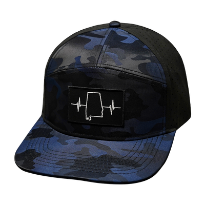 Alabama - 7 Panel - Navy Camo / Black- Laser Mesh  (Unisex)
