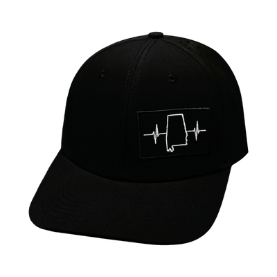 Alabama - 6 Panel - Black - Laser Mesh (Unisex)