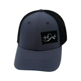Alaska - 6 Panel - Shallow Fit - Pony Tail - Charcoal / Black - Laser Mesh (Unisex)