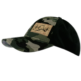 Alaska - 6 Panel - Shallow Fit - Pony Tail - Camo / Black - Soft Trucker Mesh (Unisex)
