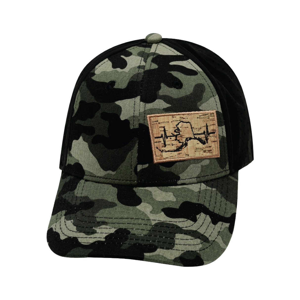 Alaska - 6 Panel - Shallow Fit - Pony Tail - Camo / Black - Soft Trucker Mesh (Unisex)