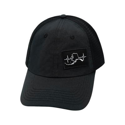 Alaska - 6 Panel - Unstructured - Black - Soft Trucker Mesh (Unisex)