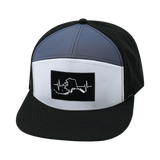 Alaska - 7 Panel - Black / Gray / Charcoal - Laser Mesh (Unisex)