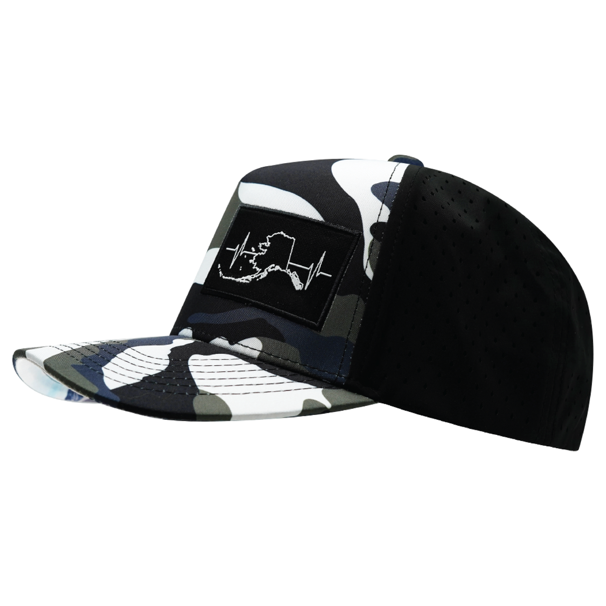 Alaska - 5 Panel - Structured - Camo - White / Blue / Gray / Black - Laser Mesh (Unisex)