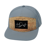 Alaska - 7 Panel - Cork - Gray Blue - Laser Mesh (Unisex)
