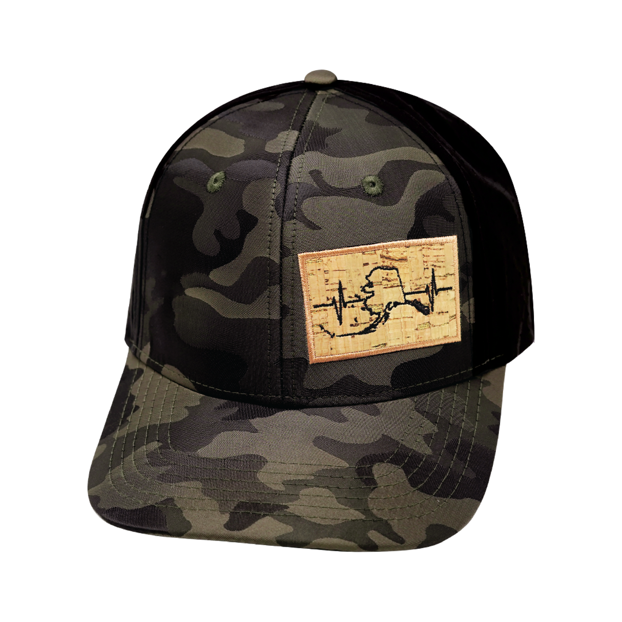 Alaska - 6 Panel - Tan Camo / Black - Laser Mesh (Unisex)