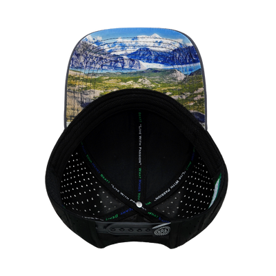 Alaska - 6 Panel - Shallow Fit - Pony Tail - Charcoal / Black - Laser Mesh (Unisex)