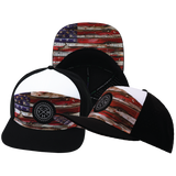 THB - 7 Panel - Vintage Flag - Black / White - Laser Mesh (Unisex)