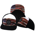 **YOUTH** THB  - 7 Panel - Vintage Flag - Black / White - Laser Mesh (Unisex)
