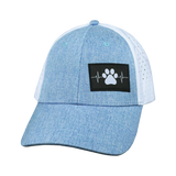 Dog - 6 Panel - Shallow Fit - Pony Tail - Light Blue / White - Laser Mesh (Unisex)