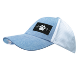 Dog - 6 Panel - Shallow Fit - Pony Tail - Light Blue / White - Laser Mesh (Unisex)