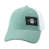 Dog - 6 Panel - Shallow Fit - Pony Tail - Corduroy - Mint / White - Laser Mesh (Unisex)