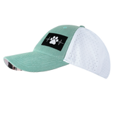 Dog - 6 Panel - Shallow Fit - Pony Tail - Corduroy - Mint / White - Laser Mesh (Unisex)