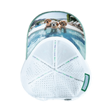 Dog - 6 Panel - Shallow Fit - Pony Tail - Corduroy - Mint / White - Laser Mesh (Unisex)