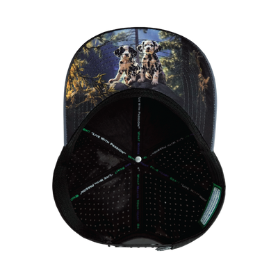 Dog - 6 Panel - Charcoal / Black - Laser Mesh (Unisex)