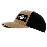 Dog - 6 Panel - Corduroy - Tan / Black - Laser Mesh (Unisex)