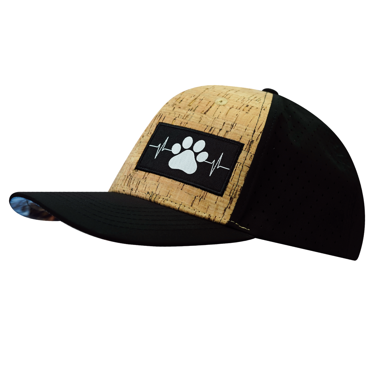 Dog - 6 Panel - Cork - Black - Laser Mesh (Unisex)